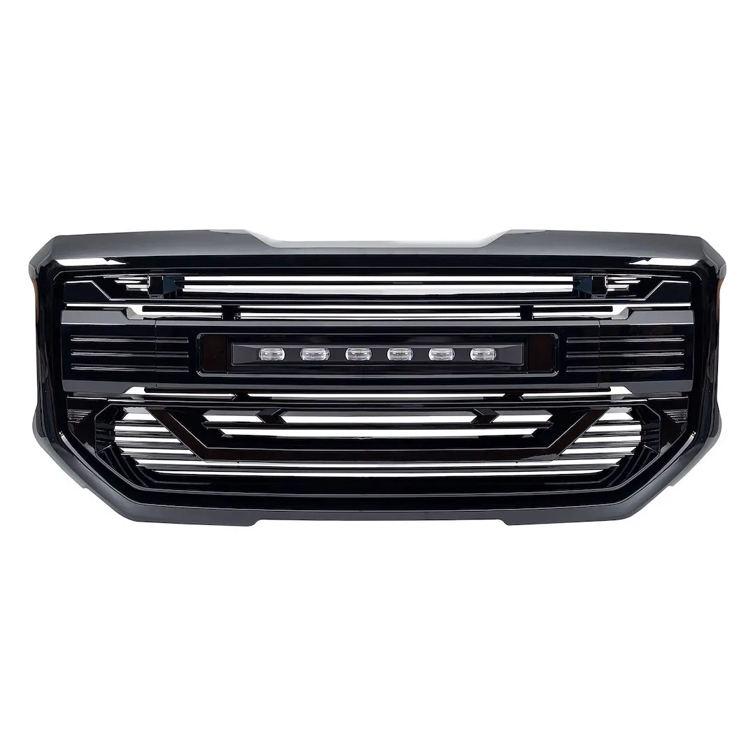 AMGMAA00102 – AMERICAN MOD Grille, With Light Cutout Gloss Black ABS Plastic With Super Bright LED Light Bar/ Outer F...